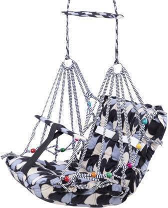 kk creation Luximal New Comfortable Cotton Baby Swing for Kids/Babies Folding and Washable With Safety Belt Home Garden Indoor Outdoor Swings Swings (Multicolor) Swings