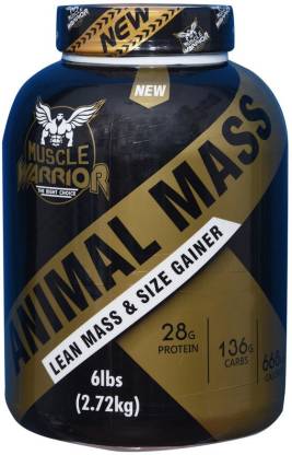 Muscle Warrior Animal Mass Lean Mass & Size Gainer 6 lbs () Weight  Gainers/Mass Gainers Price in India - Buy Muscle Warrior Animal Mass Lean  Mass & Size Gainer 6 lbs ()