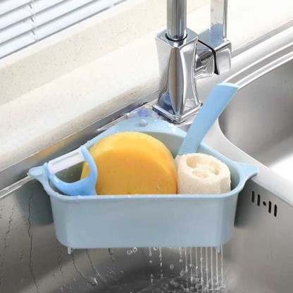 Blue Xmiral Hanging Drain Bag Basket Tools Sink Holder for Home Decor Portable Home Kitchen Bath Storage Rack 