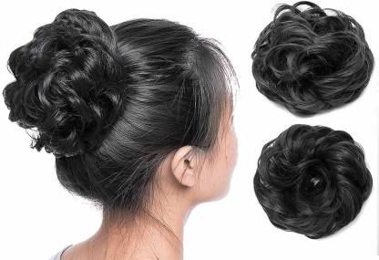 BEAUTRISTRO Set Of 2pcs Synthetic Bun Extension And Wigs Artificial Juda  For Women And Girls, 35 Gram, Natural Black Hair Extension Price in India -  Buy BEAUTRISTRO Set Of 2pcs Synthetic Bun