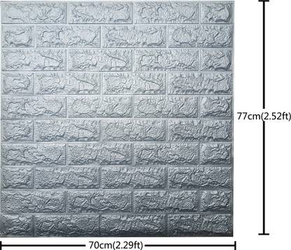 Wewell 5 Pc 3d Brick Wall Stickers Panel Self Adhesive L Stick Wallpaper For Home Decor 70 X 77cm Appx 8sq Feet In India 3d Brick Wall Stickers Panel Self, How To Stick Decorations Brick Wall