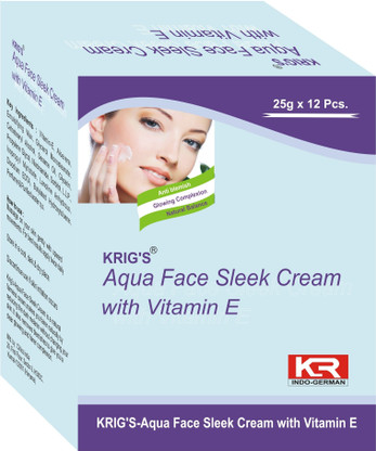 krigs aqua face sleek cream with vitamin e
