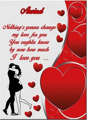 Midas Craft I Love you Arvind ….10 Gift Romantic Quote ...