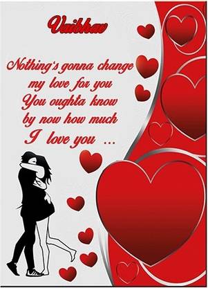 Midas Craft I Love you Vaibhav ….10 Gift Romantic Quote Greeting Card Price  in India - Buy Midas Craft I Love you Vaibhav ….10 Gift Romantic Quote  Greeting Card online at Flipkart.com