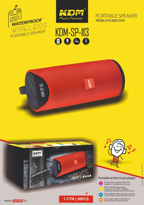 Buy KDM SP 113 SPEAKER 3 W Bluetooth 