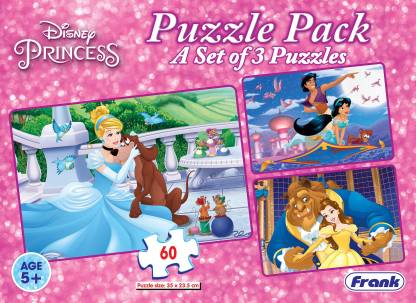 Frank Disney Princess Puzzle Pack (3 *60 Pcs)