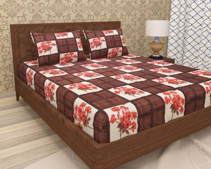 120 TC Microfiber Double Floral Bedsheet