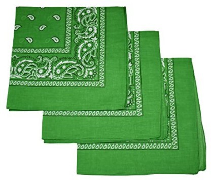 Pack of 6 Paisley Cotton Bandanas Novelty Headwraps 22 inches 