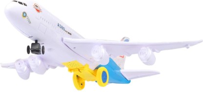 ELECTRIC TOY W/ LIGHT MUSIC KIDS AIRPLANE AIRBUS A380/747 BUMP AND GO TOY Play 