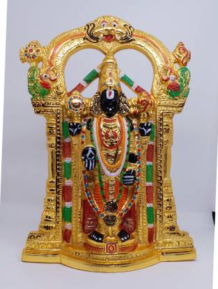 Utkrisht Arts Lord Tirupati Balaji Lord Sri Venkateswara Wall Hanging And Tabletop Idol Spiritual Home Decor For Temple 17 Cm X 4 Cm X 24 Cm Decorative Showpiece 24 Cm Price In
