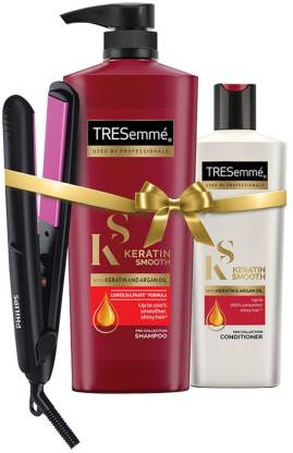 TRESemme Keratin Shampoo & Conditioner With Philips Straightener Combo Pack  Price in India - Buy TRESemme Keratin Shampoo & Conditioner With Philips  Straightener Combo Pack online at 