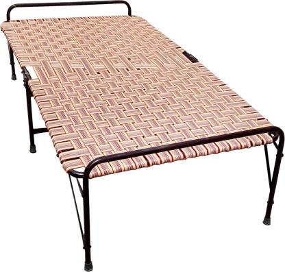 Multicolor Finish Metal Single Bed