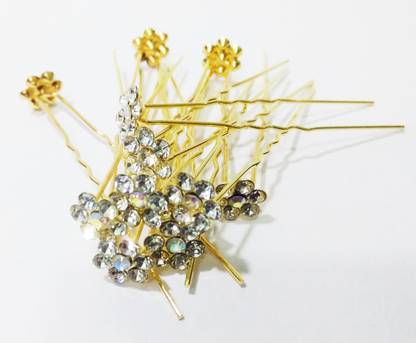 Ganapati Universal Co Bridal Small Flower Hair Accessories for Women/Juda Hair pins for Women or Girl Set of 12 Golden Hair Pin (Gold) Hair Pin Price in India - Buy Ganapati Universal Ganapati Universal Co Bridal Small Flower Hair Accessories for Women/Juda Hair pins for Women or Girl Set of 12 Golden Hair Pin (Gold) Hair Pin Price in India - Buy Ganapati Universal