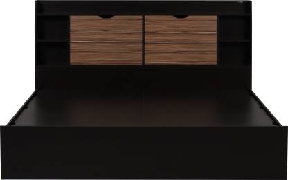 Wenge Finish Riva Engineered Wood King Box Bed – Nilkamal