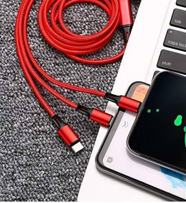 Logitech Lightning Cable 3 A  m Multiple Device Charging Cable - 3 in 1  (IOS + Android + C Type) - Premium Quality (Nylon Braided) - Logitech :  