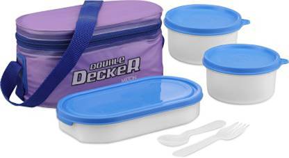 MILTON Double Decker 3 Containers Lunch Box