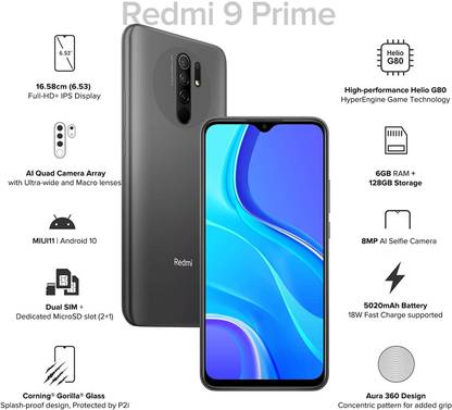 Redmi 9 Prime (MatteBlack, 128 GB)