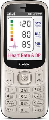 lava pulse mobile phone with bp heart rate monitor