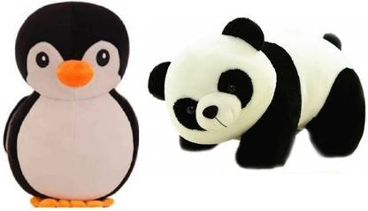 Crispy toys Panda & Penguin Soft toy for Kids Playing teddy Bear in size Of 30 & 32 Cm long - 30 cm - Panda & Penguin Soft toy for Kids Playing Crispy toys Panda & Penguin Soft toy for Kids Playing teddy Bear in size Of 30 & 32 Cm long - 30 cm - Panda & Penguin Soft toy for Kids Playing