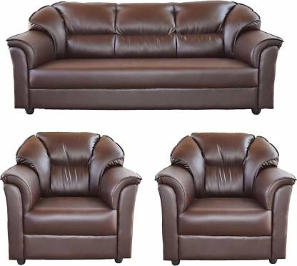 1 Brown Sofa Set At Flipkart Com, Sofa Set Leather