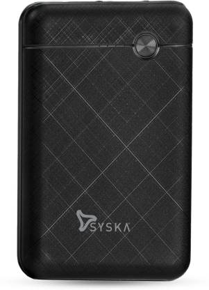 Syska 5000 mAh Power Bank  (Black, Lithium Polymer)