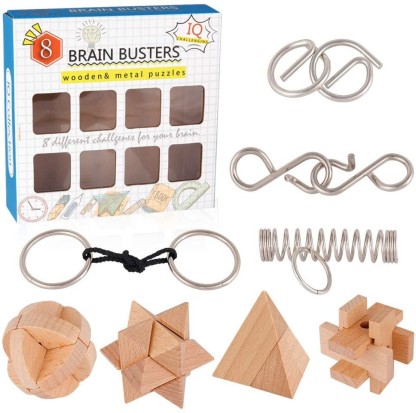 Metal Puzzle IQ Mind Brain Teaser Educational Kids Adults Toy Gift NIUS