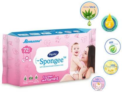 Romson Spongee Baby Wipes 72 S Pack Price In India Buy Romson Spongee Baby Wipes 72 S Pack Online At Flipkart Com