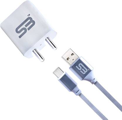 sb 3 1a wall charger with type c charging sync cable silver dual usb port travel fast charging power adapter compatible with oppo reno 4 oppo a9