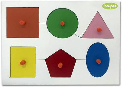Baybee Shape Puzzle For Kids Puzzles For Kids Wooden Number Puzzle For Kids Board Game Wooden