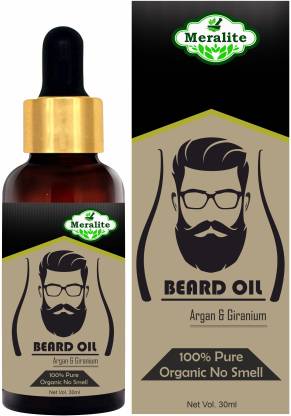 Meralite 100% Natural Smoothening Beard Oil -Argan & Geranium Hair Oil -  Price in India, Buy Meralite 100% Natural Smoothening Beard Oil -Argan &  Geranium Hair Oil Online In India, Reviews, Ratings