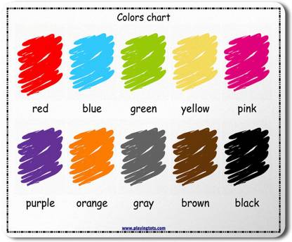 5 ACE color charts for kids 2 msd Printed Designer Premium ...