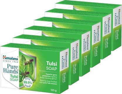 Himalaya Pure Hands Tulsi soap 125g (pack of 6)  (6 x 125 g)