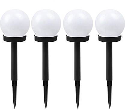 Epyz Led Solar Garden Light Round Dome Waterproof Bulb Lawn Lamps Spike Outdoor Lights Pack Of 4 Cold White Set In India Epyz Led Solar Garden Light Round Dome, Garden Light Led