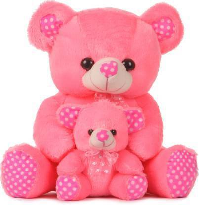 Guddeywala Mother And Baby Teddy Bear I Love You Jumbo For Some One Special 40cm Pink 40 Cm Mother And Baby Teddy Bear I Love You Jumbo For Some One