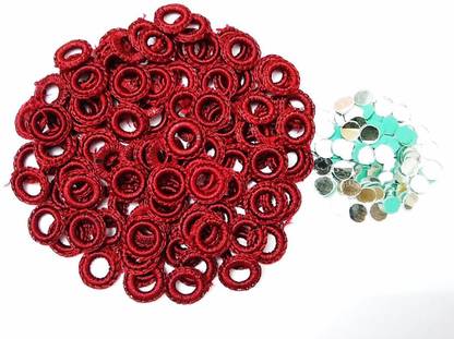 Crafto Small Mirror Frames For Embroidery Works In Churidar Blouses Tta Size 8 Mm Inner 1 7 Cm Outer Colour Darkred Silk Material Crafto Small Mirror Frames For, Small Mirror Photo Frames