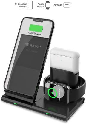 Wireless Charger for Phones + Wired Dock for Apple Watch & Airpods Charging Pad in India Under 3000
