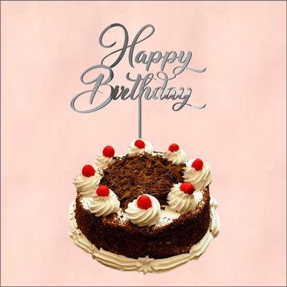 Decor Kafe Happy Birthday Cake Topper Happy Birthday Cake Decoration Item Special Cake Decoration For Kids Wife Husband Friend Cousin Pack Of 1 Silver Cake Topper Price In