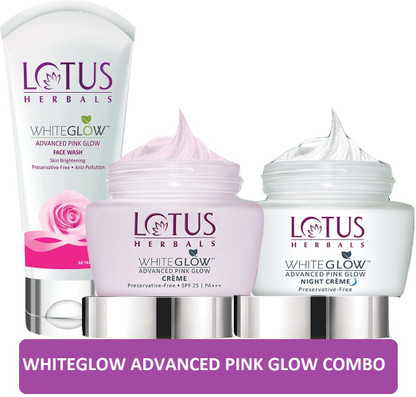 lotus herbals white glow advanced pink glow cream