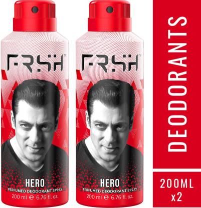 Frsh By Salman Khan Perfumed Dedorant Body Spray-HERO-Pack of 2 Perfume Body Spray  –  For Men  (400 ml, Pack of 2)