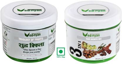 Vedgyan Organic Healthy Super Food Triphala & Hair Growth Mix ) – 1 spoon  daily Combo Price in India - Buy Vedgyan Organic Healthy Super Food  Triphala & Hair Growth Mix ) –