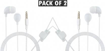 Hitage Super Bass Perfect Sound Track (Pack of 2) Wired Gaming Headset  (White, In the Ear)