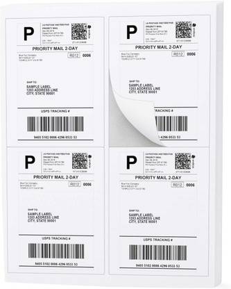 Etree A4 Size Multi Purpose White Self Adhesive Label/Sticker ...
