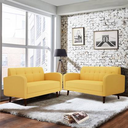 Arra Rome Tufted Back Fabric 3 2 Yellow Sofa Set In India At Flipkart Com Arra Rome Tufted Back Fabric 3 2, Tufted Fabric Sofa Set