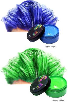 Yoviex Combo of Temporary Hair colour wax Blue & Green Hair Wax - Price in  India, Buy Yoviex Combo of Temporary Hair colour wax Blue & Green Hair Wax  Online In India,