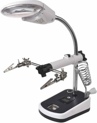 Protos India Net Magnifier Desk Lamp 3 5x 10x Led Light Magnifying Glass Helping Hand Auxiliary Clamp Alligator Clip Stand 3 5x 10x Soldering Stand Price In India Buy Protos India Net Magnifier Desk Lamp