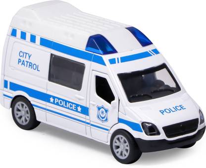 zest 4 toyz die cast alloy metal body pull back mini city patrol van with opening doors vehicle toy car for boys and kids die cast alloy metal body pull