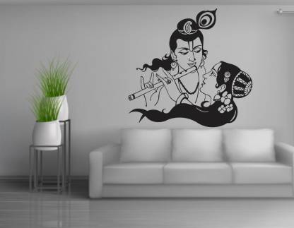 Decor studio 60 cm Radha krishna Wall Sticker Beautiful radha krishna ...