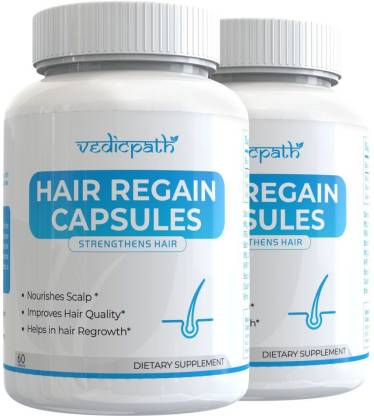 Vedicpath Hair Regain Capsule for Hair Loss & Hair Regrowth | Healthy &  Lustrous Hair-800 Mg Price in India - Buy Vedicpath Hair Regain Capsule for  Hair Loss & Hair Regrowth |