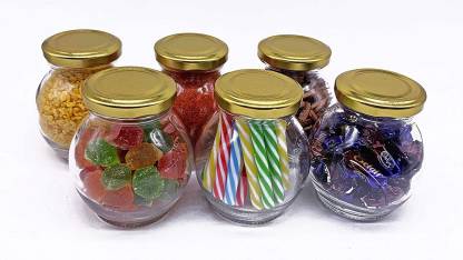 parth radadiya  - 350 ml Glass Cookie Jar