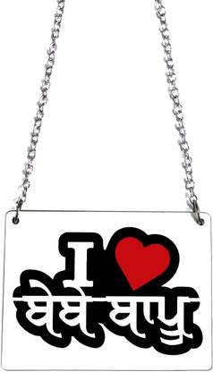 Shopuspro I Love Babe Bapu Car Hanging Double Side For Rear View Mirror Ornament Interior Decor Accessories Adjustable Chain Set Car Hanging Car Hanging Ornament Price In India Buy Shopuspro I